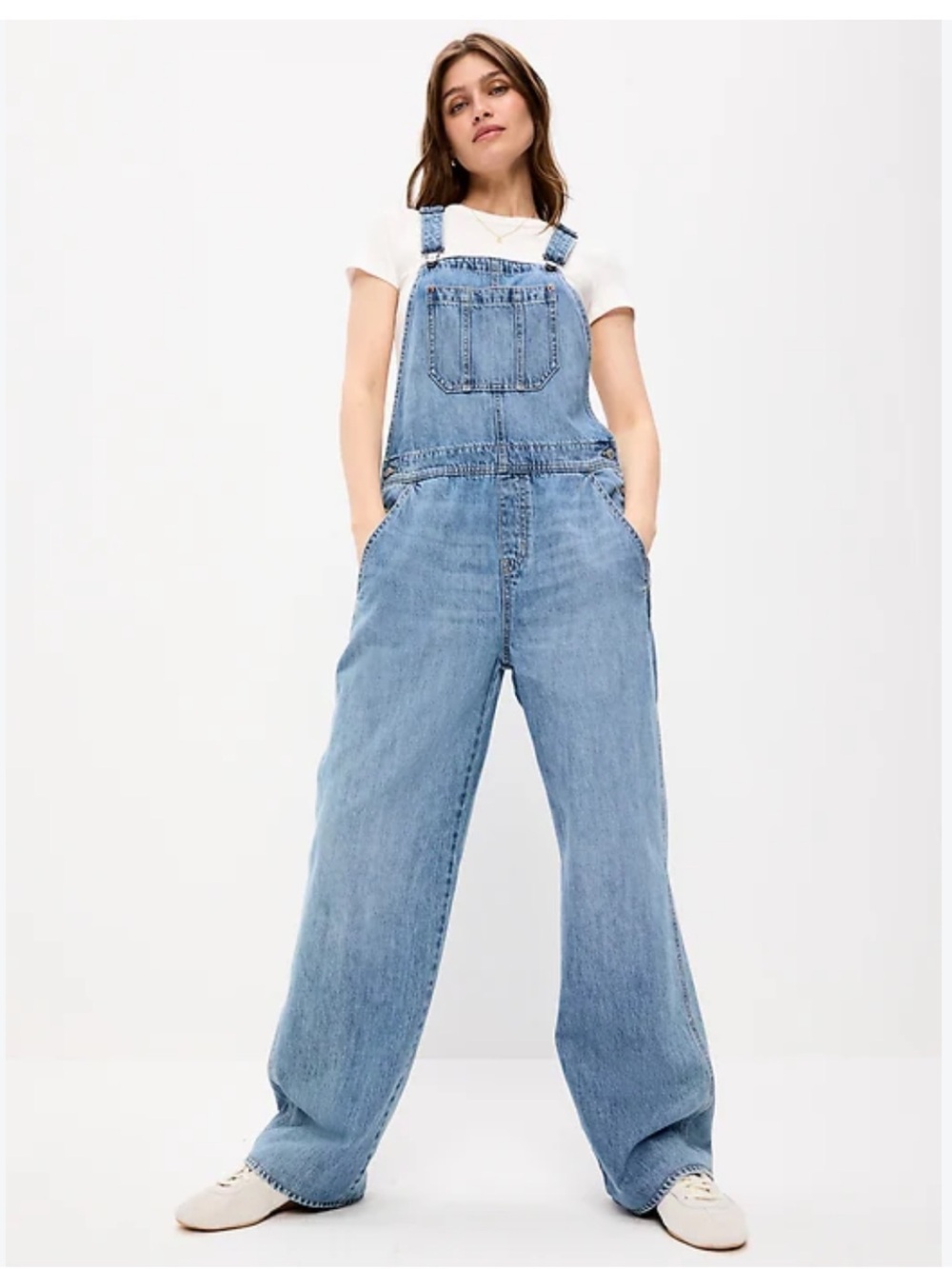 Gap light-blue soft overalls size L 26" inseam